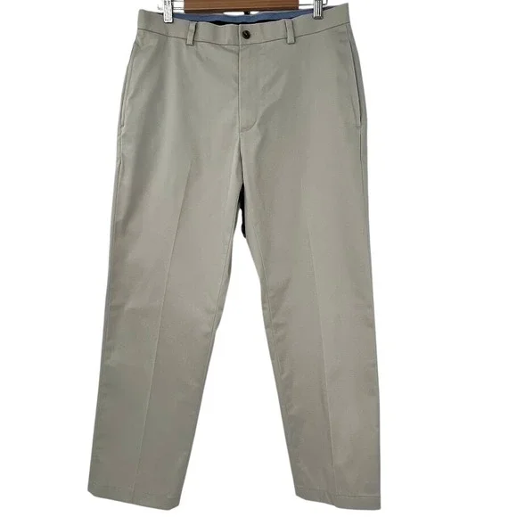 Brooks Brothers Clark Advantage Chino Pants Khaki Tan Mens 33x30* Stretch Cotton - Picture 2 of 9